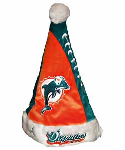 Colorblock Santa Hat - Miami Dolphins