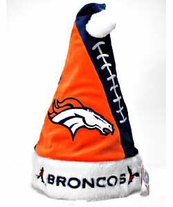 Colorblock Santa Hat - Denver Broncos