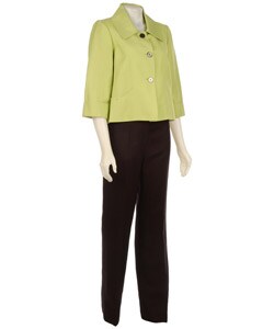 Tahari ASL Women's 2-piece Linen Pant Suit