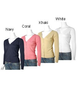 BCBG Max Azria Ribbed V-neck Cardigan