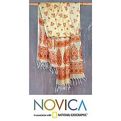'Autumn Glory' Silk Shawl (India)