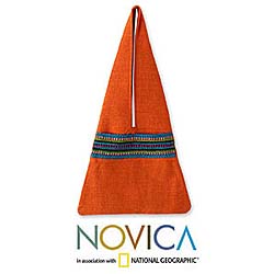 'Ginger Spice' Wool Sling Tote (Peru)