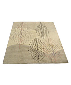 Hand-knotted Tibetan Beige Rug (8' x 10')