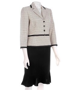 Tahari Women's 3/4 -sleeve Jacket and Skirt Set