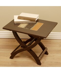 Hand-created Akuaba Folding Table (Ghana)