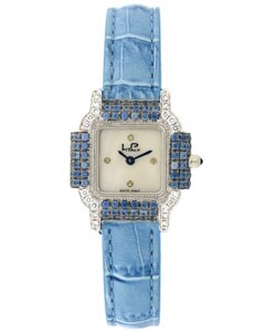 LP Italy 'Dolce Vita' 14k Gold Diamond & Sapphire Watch