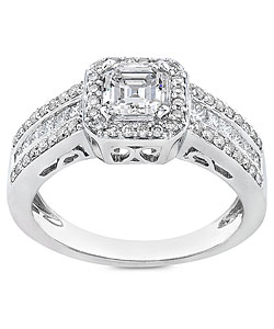 14k White Gold 1 1/4ct TDW Diamond Engagement Ring