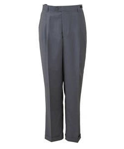 Domani Platinum Men's Silver Pleated Dress Pants