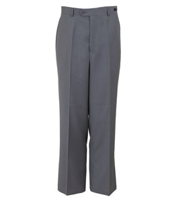 Domani Platinum Men's Silver Flat Front Dress Pants