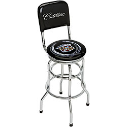 Chrome Barstool with Cadillac Logo