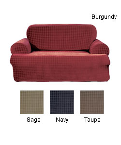 STRETCH Plaid T-Cushion Sofa Slipcover