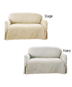 Ticking Stripe Loveseat Slipcover