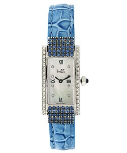 LP Italy 'Dolce Vita' 14k Gold Sapphire Diamond Watch