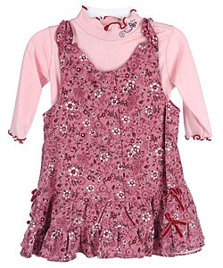 Samantha Says Toddler Girl's Pink Corduroy Jumper Set