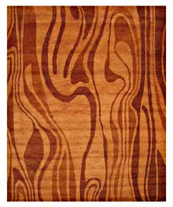 Hand-tufted Stone Wool Rug (7'9 x 9'9)