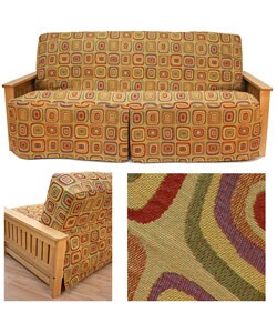 Full Size Perfect Square Skirted Futon Slipcover