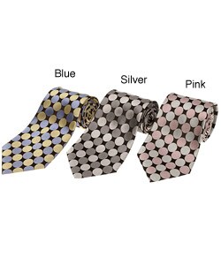 Bruno Piattelli Men's Large Polka Dot Silk Tie