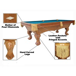 Ashleigh Solid Wood Pool Table with Free Installation