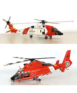 Diecast Dolphin and Jayhawk Helicopter Models