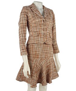 L.A. Design Fashion 2-piece Tweed Skirt Suit