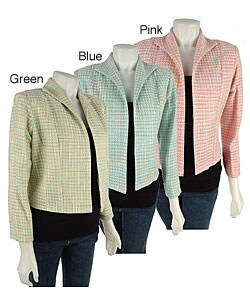 L.A. Design Fashion Tweed Style Suit Jacket