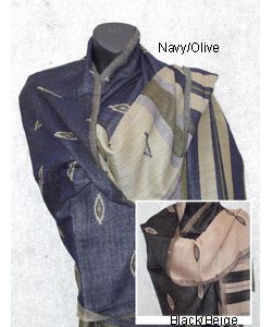 American Indian Motif Wool Wrap (India)