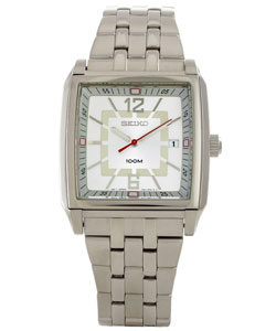 Seiko Mens Silver Dial All Stainless Steel Watch