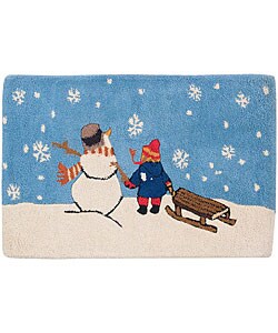 Set of 3 Hand-tufted Holiday Snowman Rugs (2' x 3')