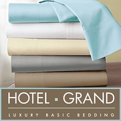 Hotel Grand Solid 1000 Thread Count Cotton Sateen Sheet Set