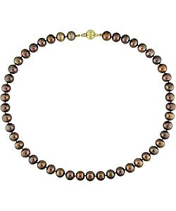 Cultured Freshwater Brown Pearl Necklace (8-9mm)