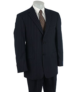 Tommy Hilfiger Men's Navy Stripe Two-button Suit
