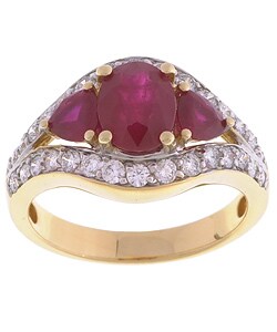 Encore by Le Vian 14k Gold Ruby Rubelite and Diamond Ring