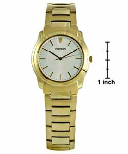 Seiko Men's Casual Goldtone White Dial Watch