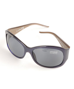 Just Cavalli Brown Step Down Oval Frame Sunglasses