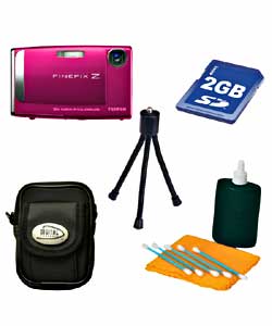 Fuji Finepix Z10 7.2MP Pink Digital Camera and Bonus Kit