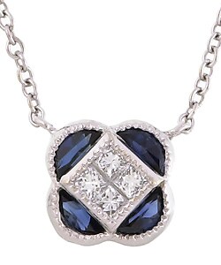Tacori Platinum Sapphire 1/6ct Diamond Necklace