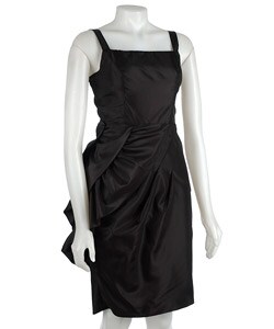 Betsey Johnson Evening Asymmetrical Ruffle Sheath Dress