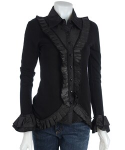 Dolce Cabo Long Sleeve Sweater with Collar Panel