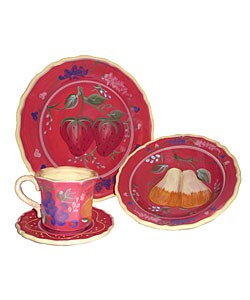 Sandy's Orchard Hand-painted 16-piece Dinner Set