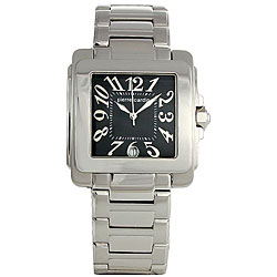 Pierre Cardin Men's 'Culture' Black Dial Steel Watch