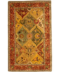 Hand-tufted Heritage Kerman Burgundy Wool Rug (3' x 5')