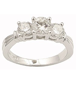 Platinum 1 1/2ct TDW Round Diamond Ring (G-H, SI2-I1)