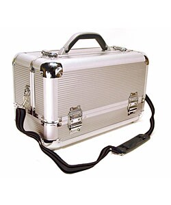 Silver Aluminum Makeup Train Case