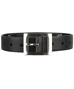 Jil Sander Leather Belt with Silvertone Buckle