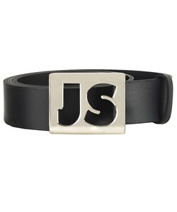 Jil Sander Leather Belt with Cutout Buckle