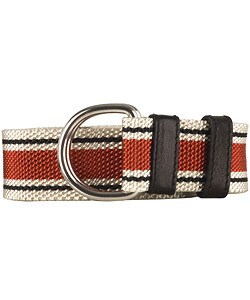 Prada Red Canvas Double Ring Belt