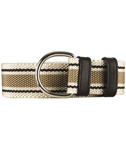 Prada Beige Canvas Belt with Double Ring