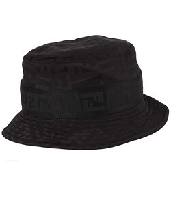 Fendi Black Nylon Zucca Bucket Hat