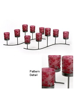 Red Serpentine Candle Holders (Set of 2)