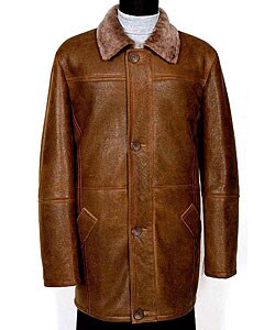 Aston Men's Shearling Leather Trim Car Coat